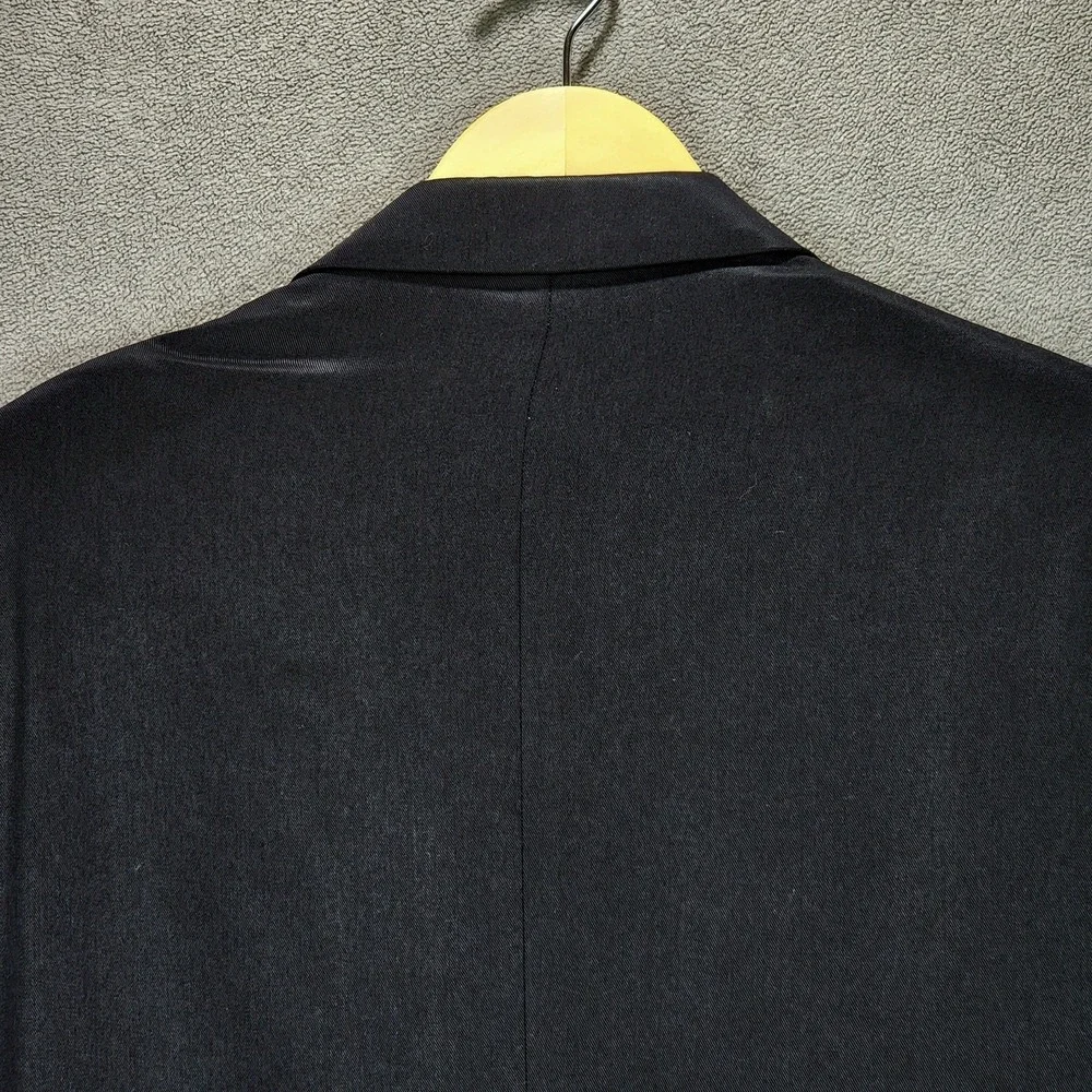 Barrington Sport Coat 44R Men Black 100% Tencel Suit Jacket‎ Blazer READ